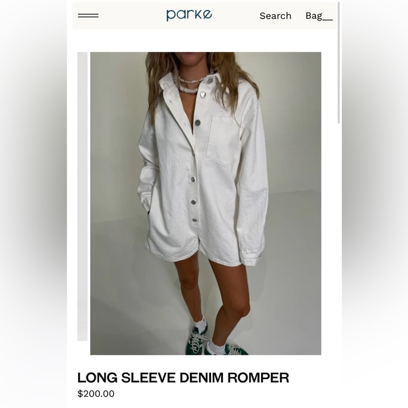 Parke Denim Romper - Picture 1 of 2